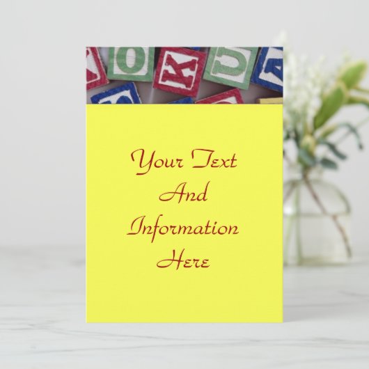 Uitnodiging bouwstenen (Staand voorkant)