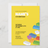 Uitnodiging Bouwstenen Feestje (Voorkant)