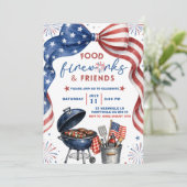 Uitnodiging Bow 4 juli vuurwerk BBQ (Staand voorkant)