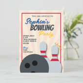 Uitnodiging Bowling Feestje 2 (Staand voorkant)