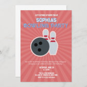 Uitnodiging Bowling Party 5 (Voorkant / Achterkant)