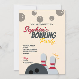 Uitnodiging Bowling Party 6