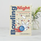 Uitnodiging Bowlingavond (Staand voorkant)