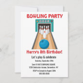 Uitnodiging Bowlingfeest (Voorkant)
