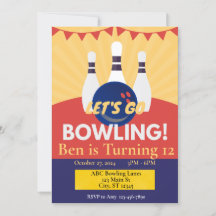 Uitnodiging Bowlingfeestje
