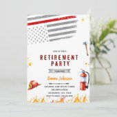 Uitnodiging brandweer pensioenfeest (Staand voorkant)