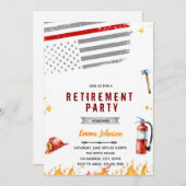 Uitnodiging brandweer pensioenfeest (Voorkant / Achterkant)