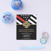 Uitnodiging brandweerafdeling brandbestrijding flyer (Enkel)