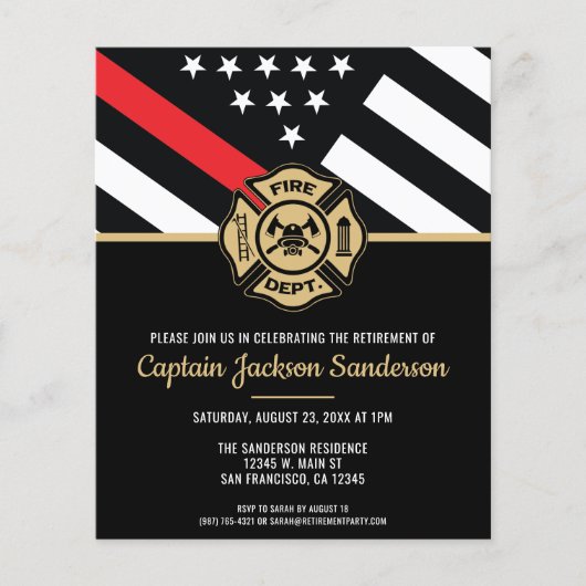 Uitnodiging brandweerafdeling brandbestrijding flyer (Voorkant)