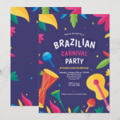 Uitnodiging Braziliaanse carnavalpartij (Voorkant / Achterkant)