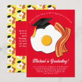 Uitnodiging Breakfast Brunch Graduy Party (Voorkant / Achterkant)