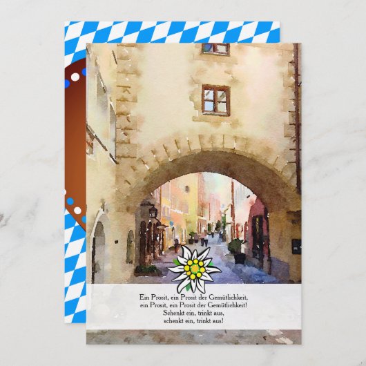 uitnodiging Brettchen Oktoberfest (Voorkant / Achterkant)