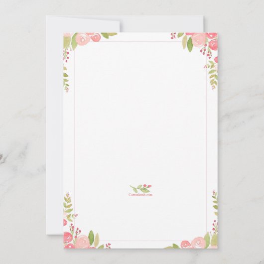 Uitnodiging Bridal Tea Party (Achterkant)