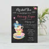 Uitnodiging Bridal Tea Party (Staand voorkant)