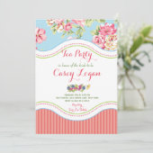 Uitnodiging Bridal Tea Party (Staand voorkant)