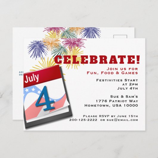 Uitnodiging Briefkaart (Voorkant / Achterkant)