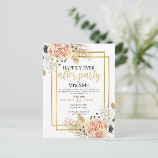 Uitnodiging Briefkaart (Staand voorkant)