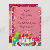 Uitnodiging Briefkaart (Voorkant / Achterkant)