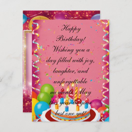 Uitnodiging Briefkaart (Voorkant / Achterkant)