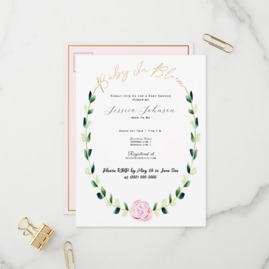 Uitnodiging Briefkaart (Voorkant / Achterkant in situ)