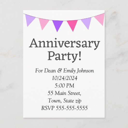 Uitnodiging Briefkaart (Voorkant)