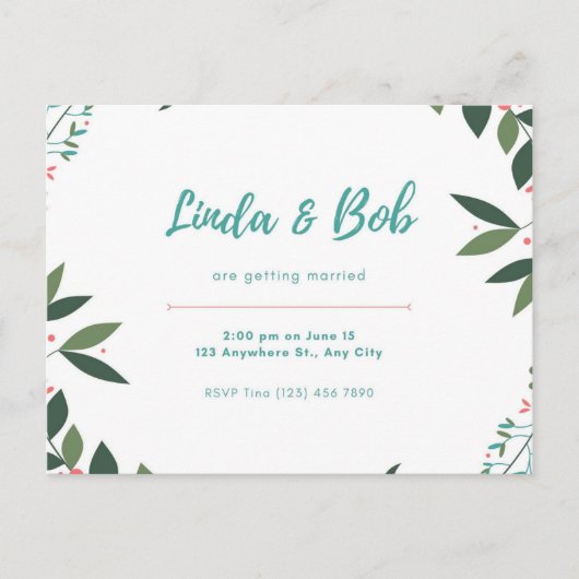 Uitnodiging Briefkaart (Voorkant)