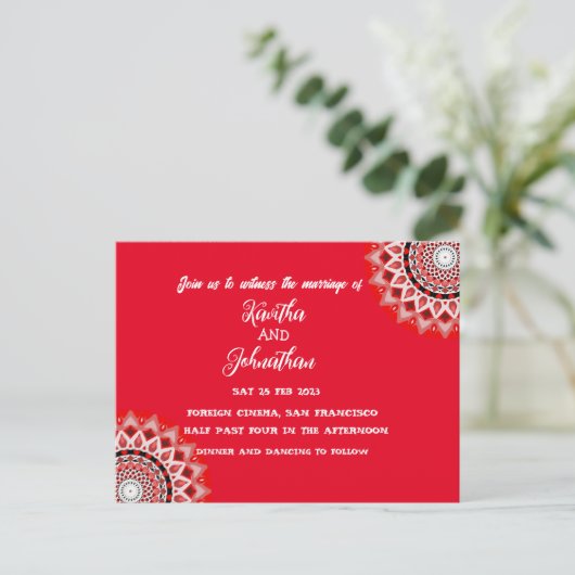 Uitnodiging Briefkaart (Staand voorkant)