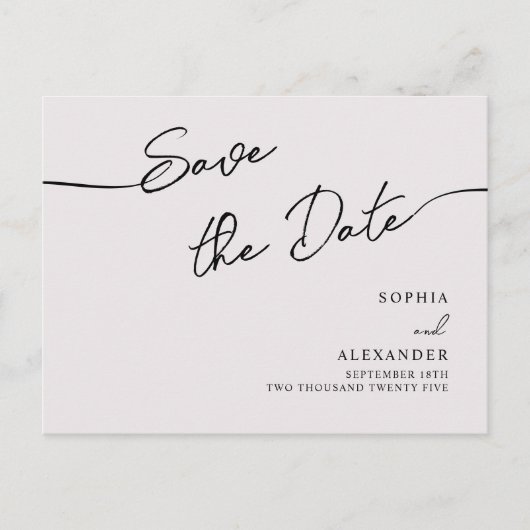 Uitnodiging Briefkaart Bewaar de datum. (Voorkant)