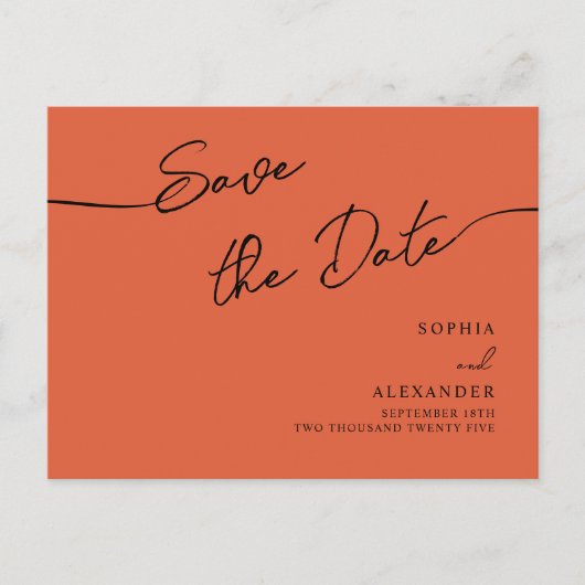 Uitnodiging Briefkaart Bewaar de datum. (Voorkant)