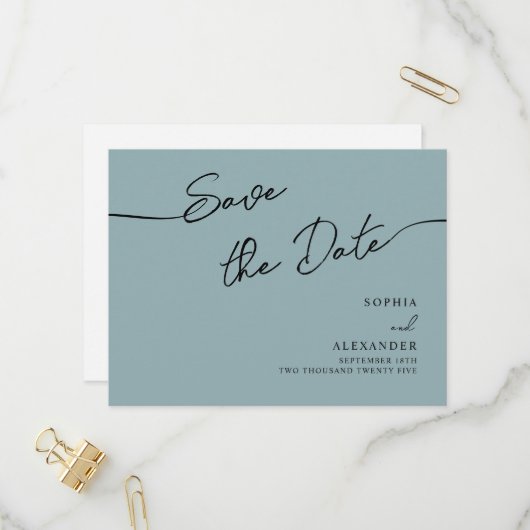 Uitnodiging Briefkaart Bewaar de datum. (Voorkant / Achterkant in situ)