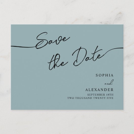 Uitnodiging Briefkaart Bewaar de datum. (Voorkant)