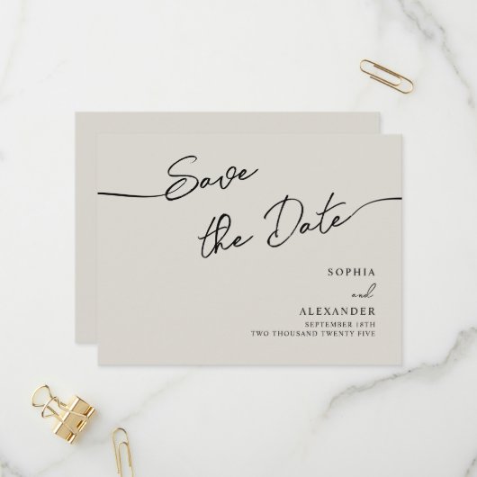 Uitnodiging Briefkaart Bewaar de datum. (Voorkant / Achterkant in situ)