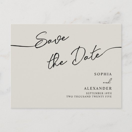 Uitnodiging Briefkaart Bewaar de datum. (Voorkant)