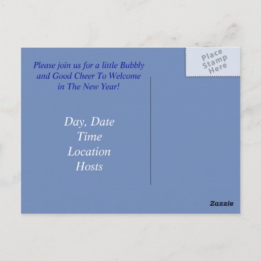 Uitnodiging Briefkaart nieuwjaarsdag (Achterkant)