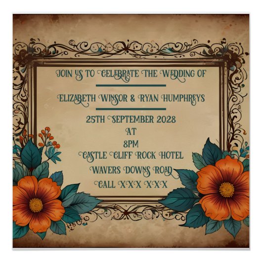 Uitnodiging Briefkaart Perfect Poster (Voorkant)