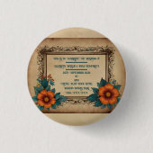 Uitnodiging Briefkaart Ronde Button 3,2 Cm (Voorkant)