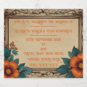 Uitnodiging Briefkaart Sparkling Wijnetiket (Enkel label)