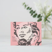 Uitnodiging Briefkaart telefoongesprek (Staand voorkant)