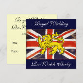 Uitnodiging Britse Royal Wedding Re-Watch Party (Voorkant / Achterkant)