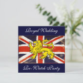 Uitnodiging Britse Royal Wedding Re-Watch Party (Staand voorkant)