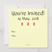 Uitnodiging Britse vlag - Royal Wedding Watch Part (Achterkant)