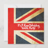 Uitnodiging Britse vlag - Royal Wedding Watch Part (Voorkant)