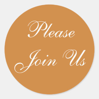  uitnodiging Bronze Ronde Sticker