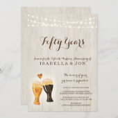 Uitnodiging Brouwerij Jubileumfeest | Rustiek Bier (Voorkant / Achterkant)