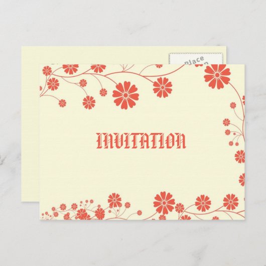 UITNODIGING -bruidsfeest (Voorkant / Achterkant)