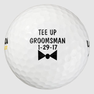 Uitnodiging Bruidsjonker Golfbal Golfballen