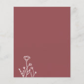 Uitnodiging Bruidsmeisjesfeest Budget Boho Bloem F Flyer (Achterkant)