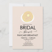 Uitnodiging bruidsontbijt pancakes brunch (Voorkant)