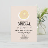 Uitnodiging bruidsontbijt pancakes brunch (Staand voorkant)