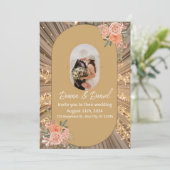 Uitnodiging bruiloft (Staand voorkant)